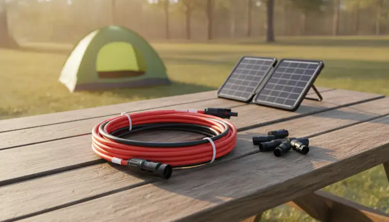 100W Solarpanel: Kabel & Anschlüsse
