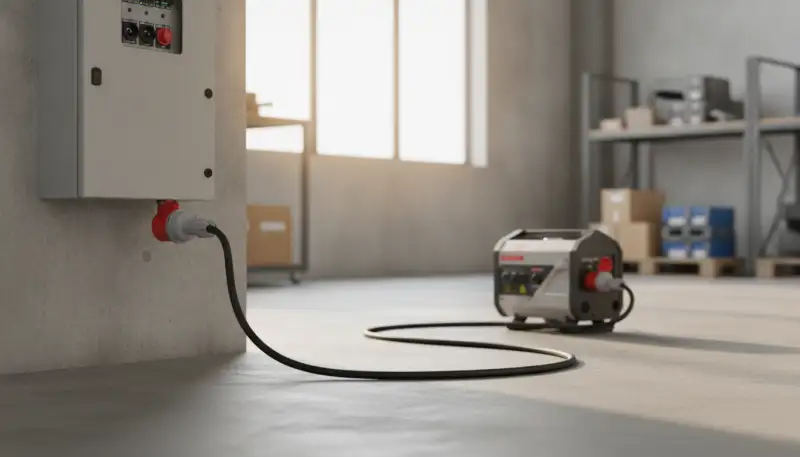 Notstrom mit Adapter 32A auf 16A verbinden
